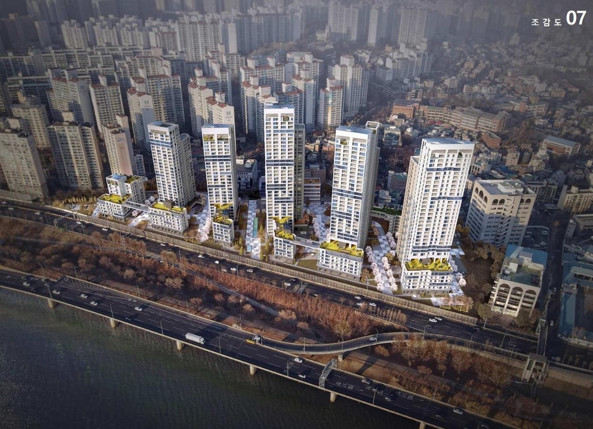 산호아파트 재건축 조감도