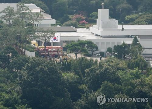 2022년 8월 촬영된 서울 용산구 한남동 대통령 관저 공사 현장