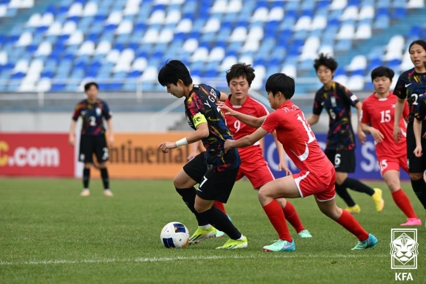 U-20 여자 아시안컵 준결승 당시 한국과 북한의 경기