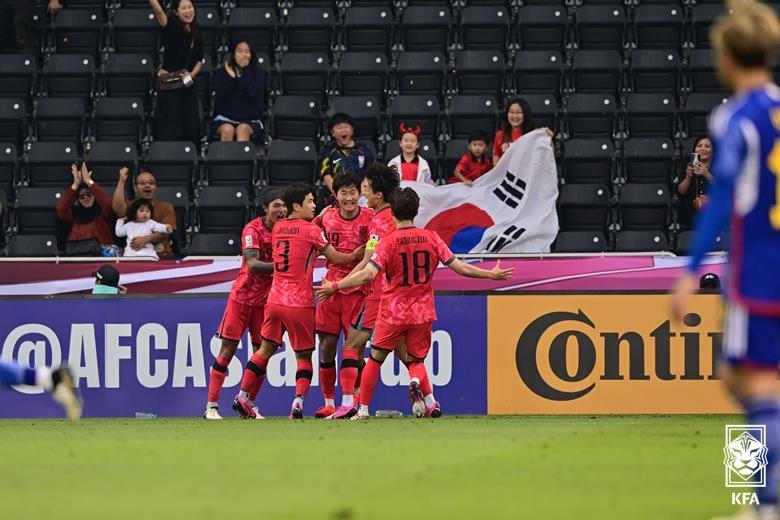 지난해 4월 열린 U-23 아시안컵 당시 한국의 경기 장면.