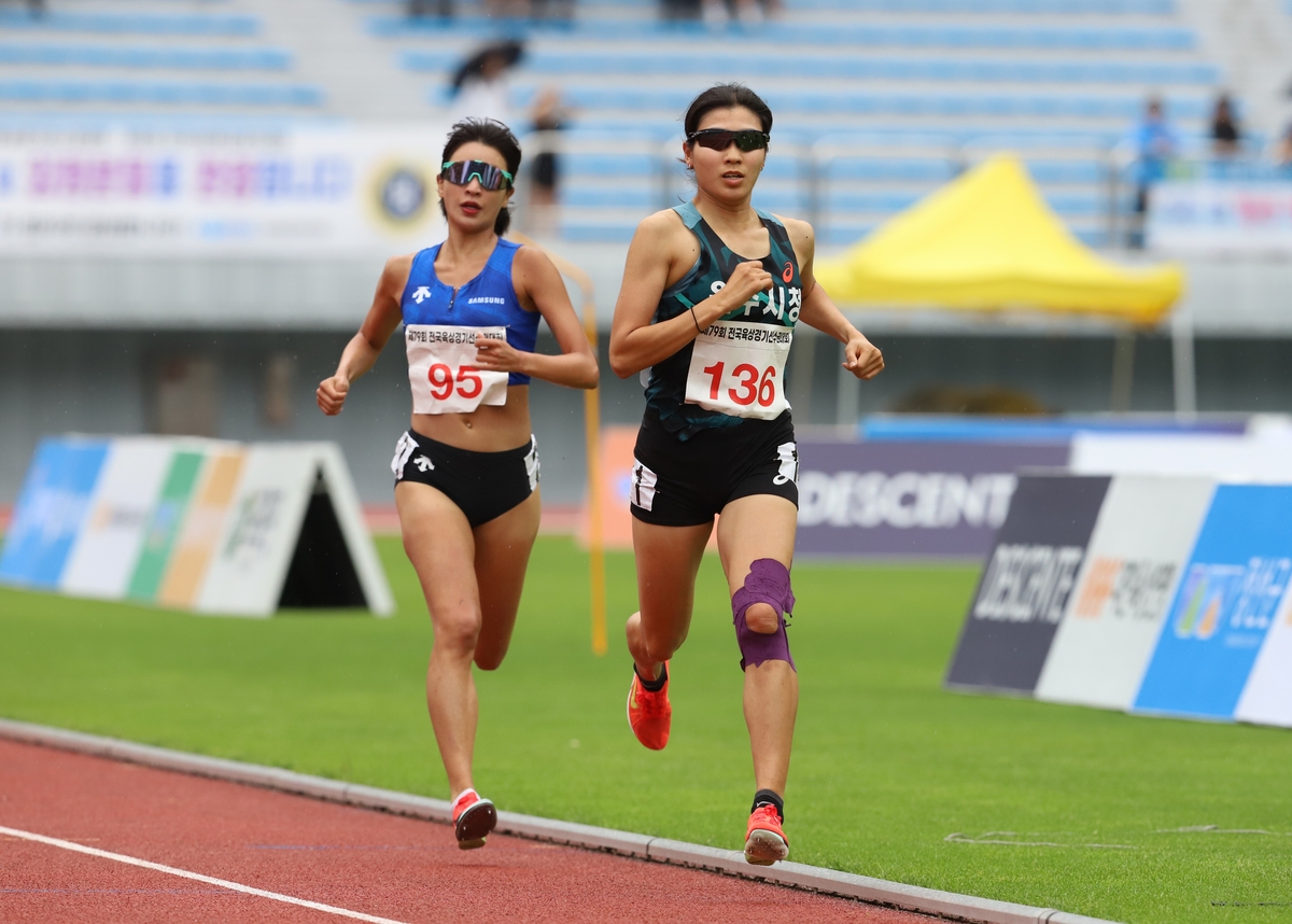 박나연, 전국육상선수권 여자 1,500ｍ 우승
