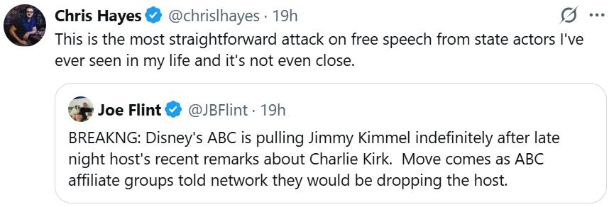 크리스 헤이스에 엑스에 올린 글