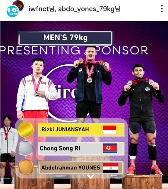 2025 세계역도선수권 남자 79㎏급 메달리스트