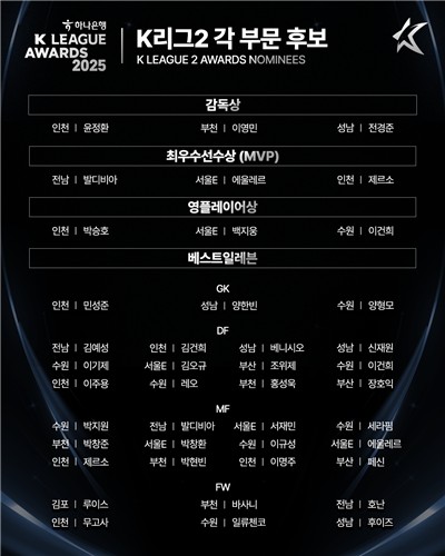K리그2 개인상 후보
