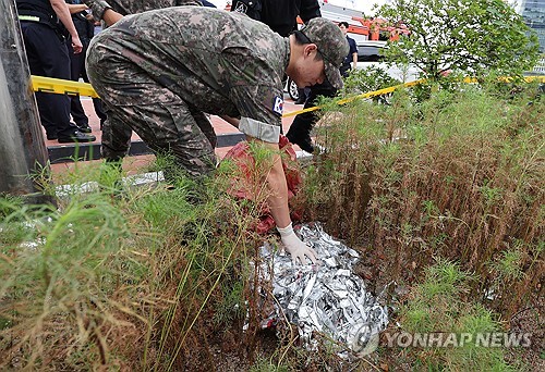 Un globo con basura norcoreano cae en el complejo gubernamental de Seúl