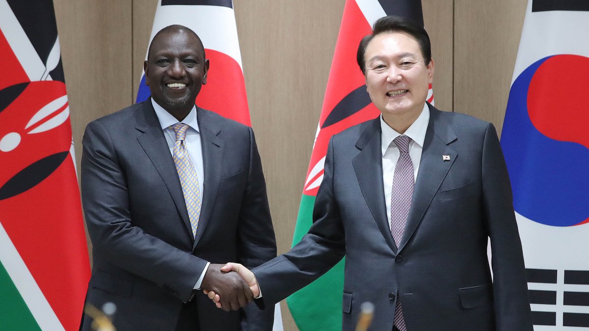 尹大統領　ケニア大統領と首脳会談（１１月２４日）