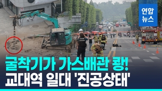 [영상] 굴착기가 도시가스배관 뚫어…뿜어져나온 흰색기체에 혼비백산