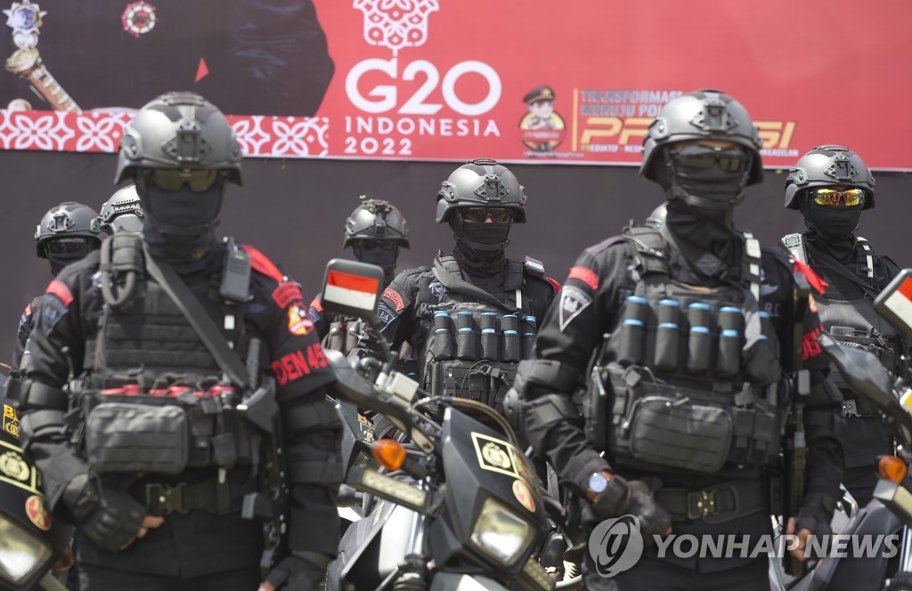 G20 정상회의 준비하는 경찰들