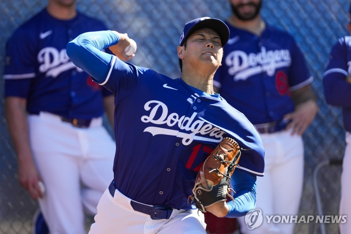 오타니 쇼헤이의 올해 첫 불펜 투구