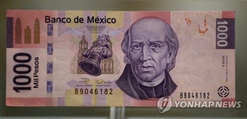 멕시코 '슈퍼 페소'…달러 유입세 속에 페소 가치 지속 상승