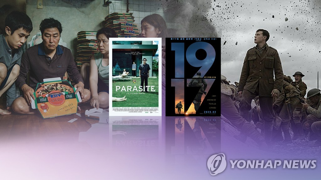 "Parasite" vs. "1917" by Yonhap News TV (PHOTO NOT FOR SALE) (Yonhap)