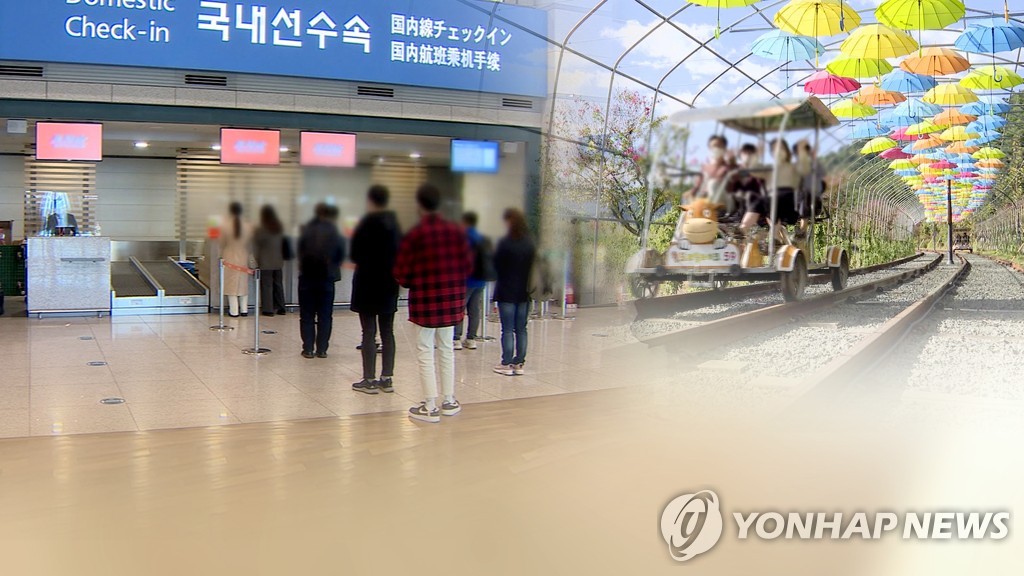 韓国で国内線旅客数がコロナ禍以前の水準に回復した＝（聯合ニュースＴＶ）