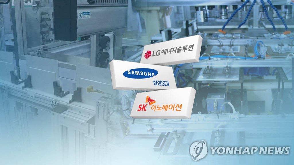 ＥＶ用バッテリー市場の韓国３社のシェアは昨年と同水準を維持した＝（聯合ニュースＴＶ）