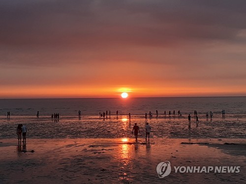 변산해수욕장 노을