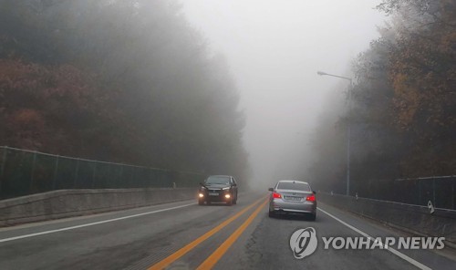전북 출근길 짙은 안개…낮 최고 15∼17도