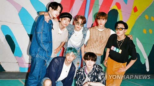 This photo provided by Big Hit Music shows BTS. (PHOTO NOT FOR SALE) (Yonhap)