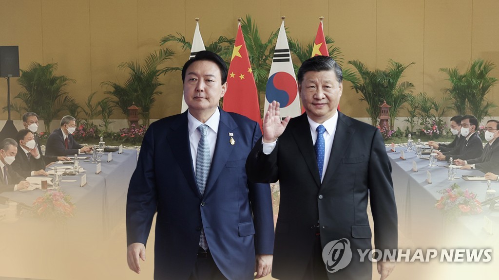 윤석열 대통령과 시진핑 중국 국가주석(CG)