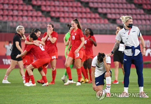 -올림픽- 미국 여자축구, 4강서 캐나다에 덜미…호주와 동메달 결정전