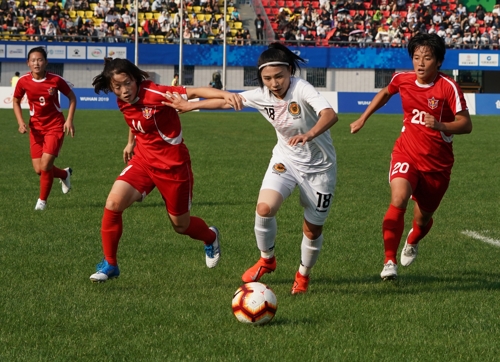 北통신, 세계군인체육대회 승전보…여자축구 한국에 이겨