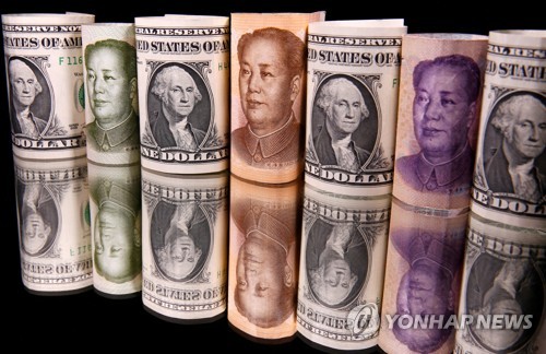 중국 위안화와 미국 달러화