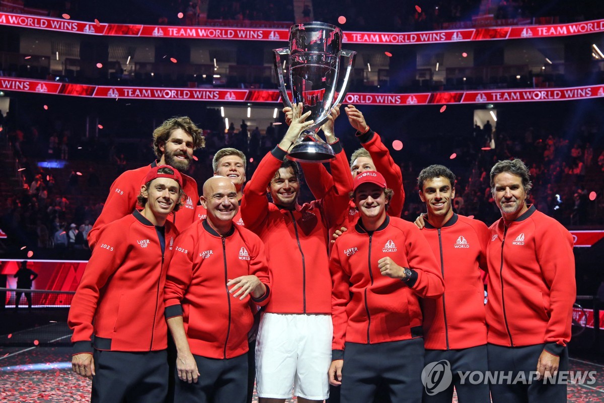 팀 월드, 레이버컵 테니스 우승…유럽 알카라스는 혼자 2승