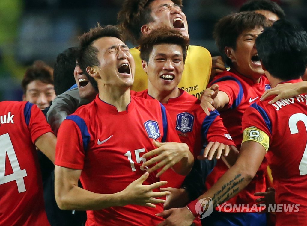 2014 인천 아시안게임 한국과 북한의 결승전에서 결승골 넣은 임창우