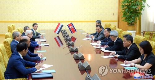 N. Korean FM meets Syrian delegation