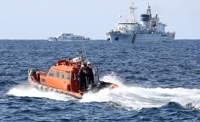 (LEAD) 2 bodies retrieved in Dokdo chopper crash transported to Ulleung Island