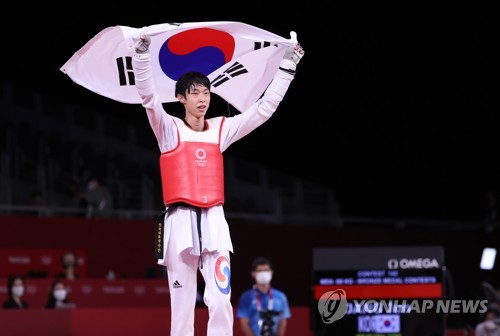 -올림픽- 장준, 남자 58㎏급 동메달…한국 태권도 도쿄 첫 메달(종합)