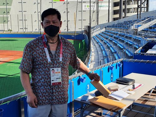 지난해 도쿄올림픽에서 해설위원으로 한일전을 준비하던 허구연 kBO 총재
