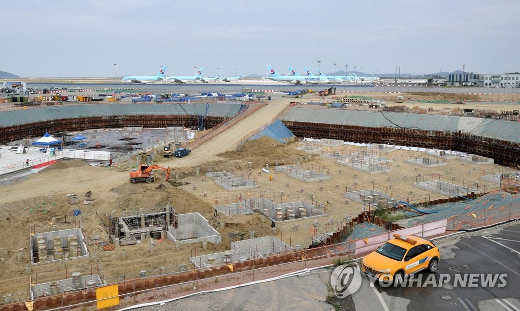 인천공항 제2터미널 서편 4단계 공사현장
