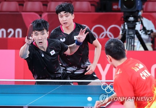 (LEAD) JO de Tokyo: la Corée du Sud perd contre la Chine en tennis de table masculin par équipe