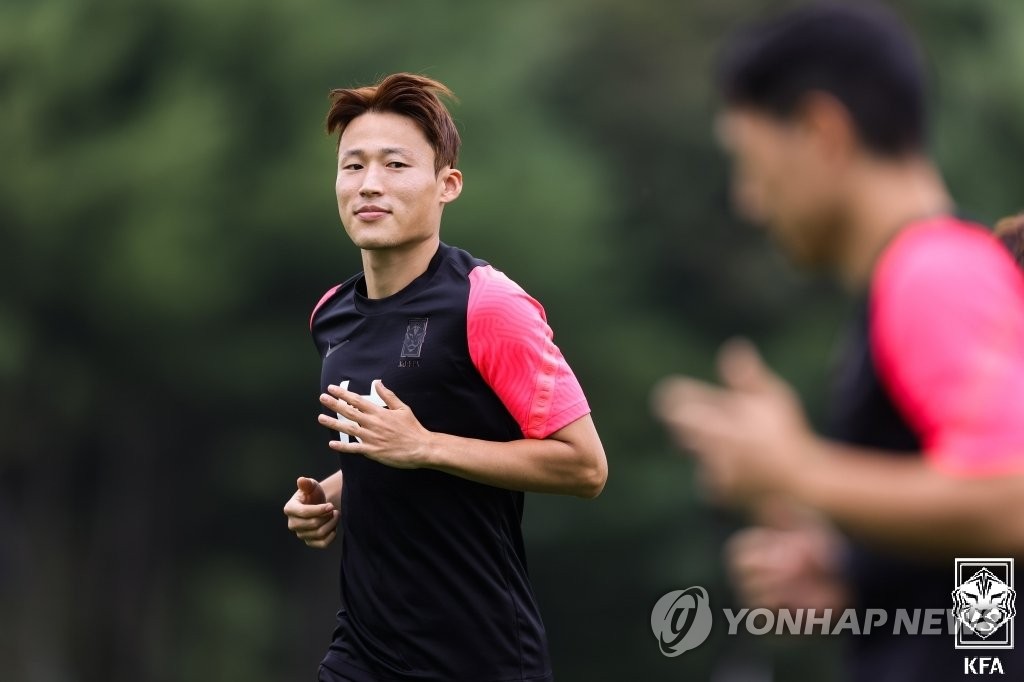지난해 8월 대표팀 소집 당시 손준호의 모습