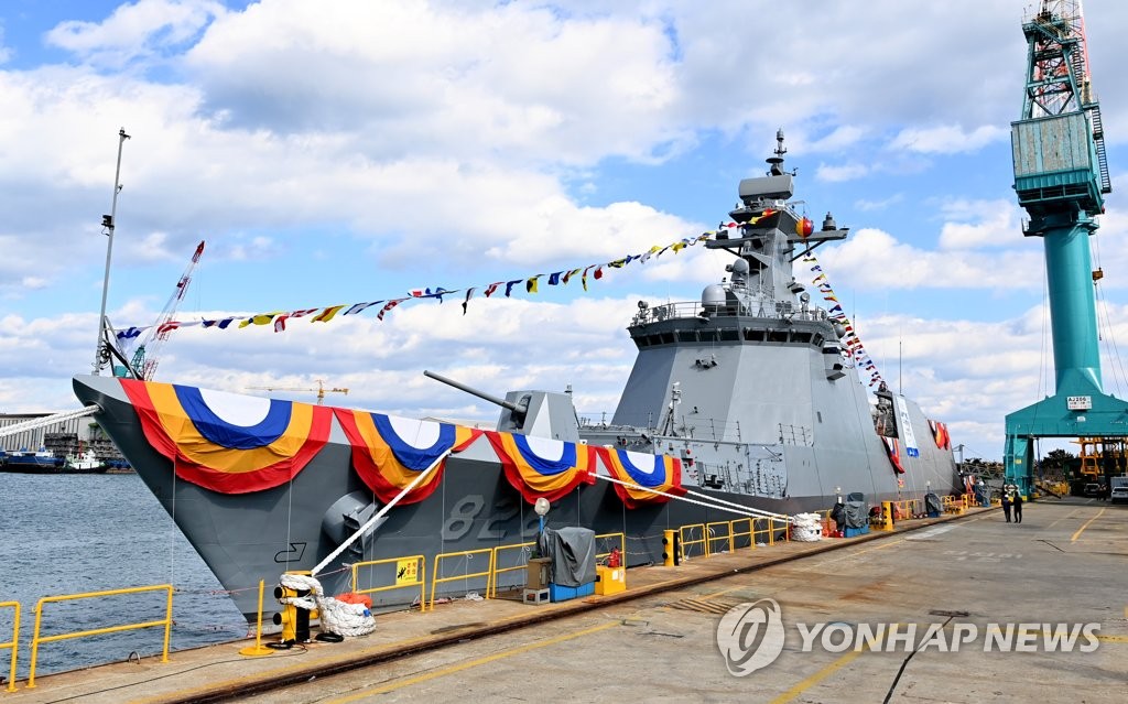 新型護衛艦「天安」進水式開催　２３年に海軍引き渡しへ＝韓国