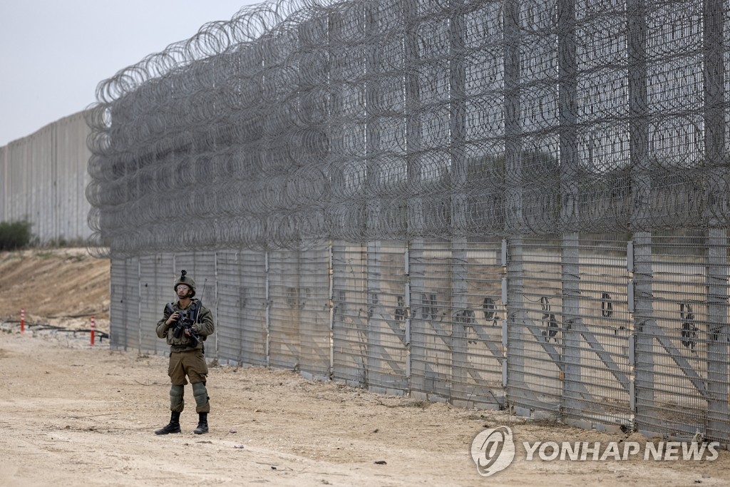 가자지구 경계에 65㎞ 장벽 설치한 이스라엘