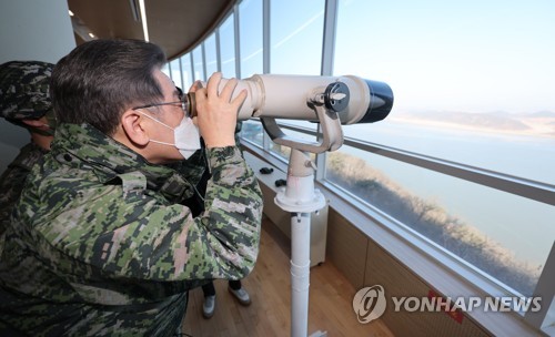 北朝鮮を眺める与党候補
