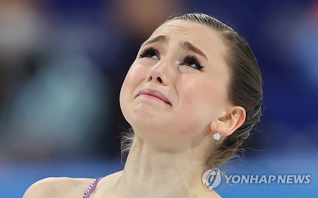 [올림픽] 발리예바, 눈물 글썽