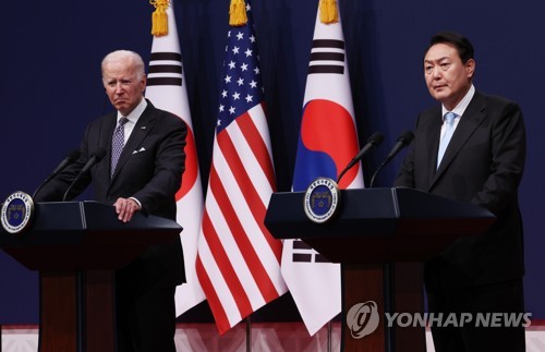  Yoon, Biden agree to expand joint military exercises to cope with N.K. threats