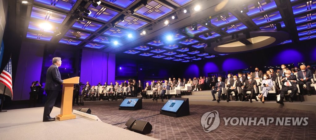 Foreign Minister Park Jin delivers an opening speech at a symposium co-hosted by the U.S. Embassy in Seoul and the Asan Institute for Policy Studies at the Grand Hyatt Seoul on June 3, 2022. (Yonhap) 
