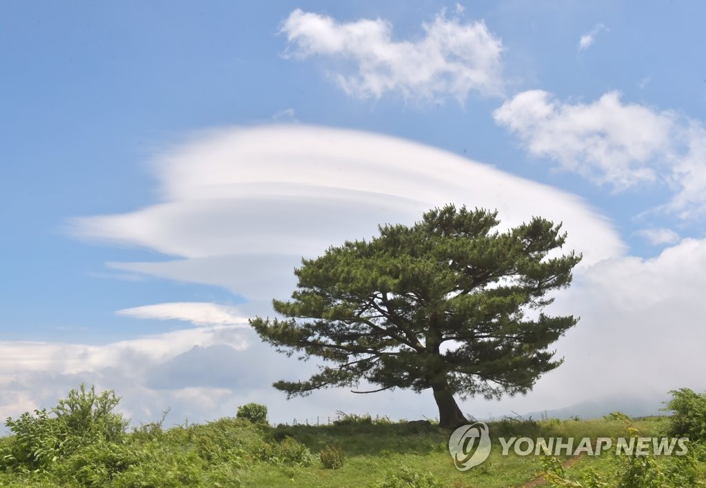 Lenticular clouds over Jeju