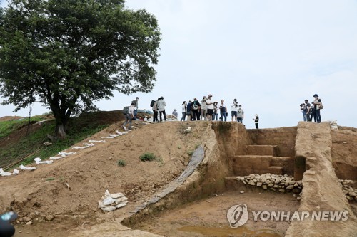 백제시대 육계토성 발굴현장 공개