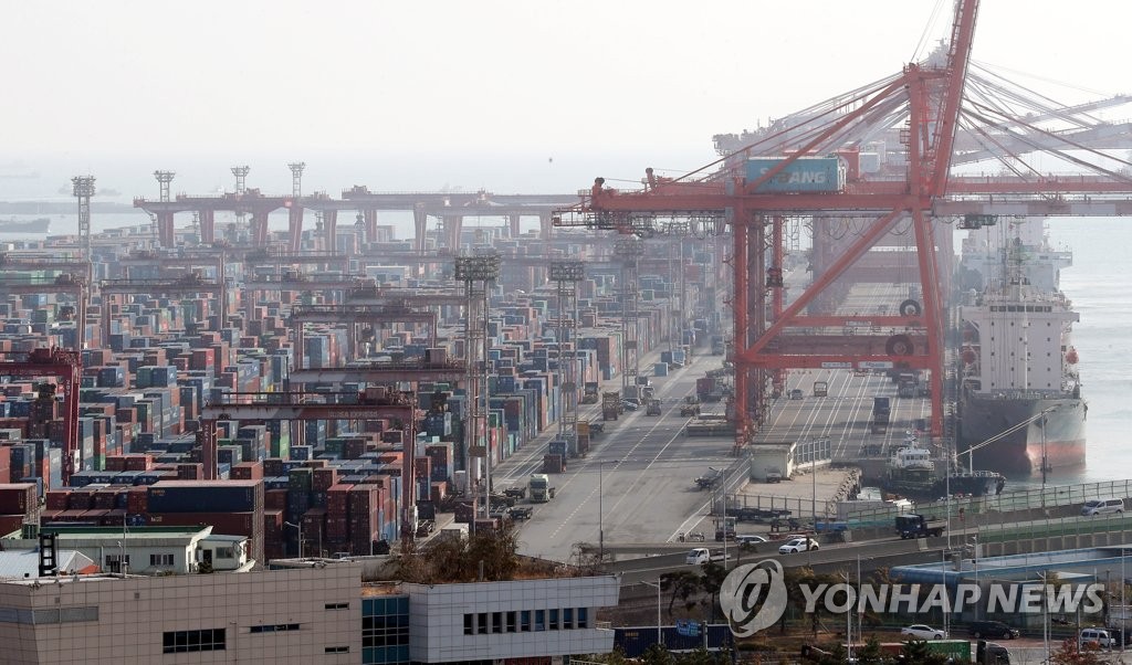 Port de Busan. (Photo d'archives Yonhap) 