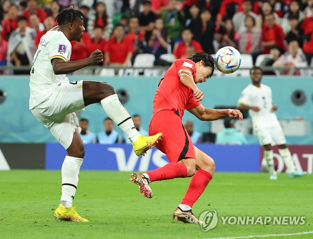 جو غيو-سيونغ يسجل هدفين في المباراة ضد غانا