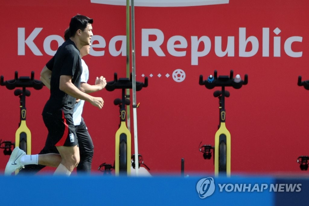 Kim Min-jae treinando separadamente