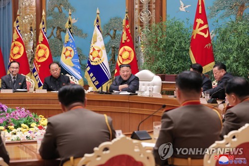 (LEAD) N. Korea calls for 'perfecting' war readiness posture in meeting chaired by leader Kim