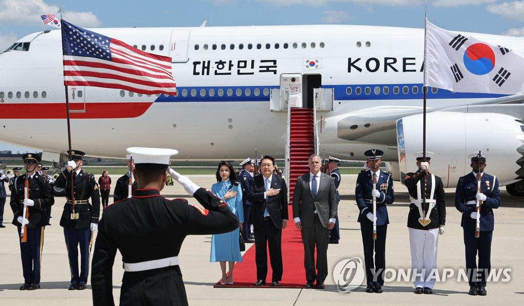 Le président Yoon entame sa visite d'Etat aux Etats-Unis