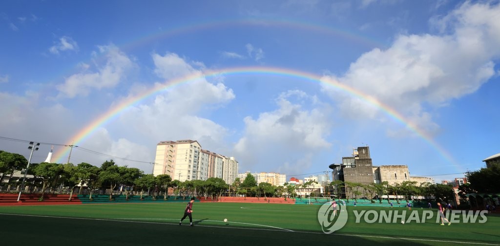 쌍무지개 뜬 제주 | 연합뉴스