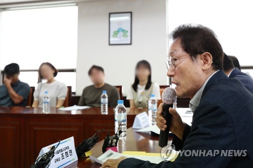 중등 교사와 간담회하는 조희연 교육감