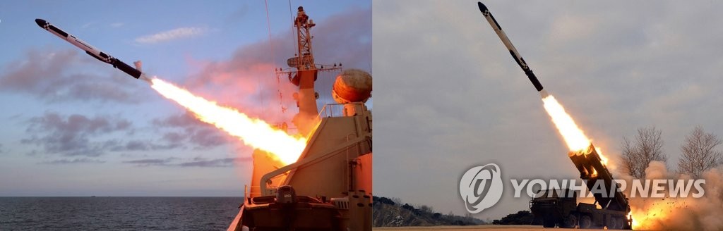 북한, '화살-2'와 외형 같은 순항미사일 함정 발사