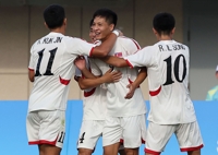 [아시안게임] 북한 남자축구, 국제무대 복귀전서 대만에 2-0 완승